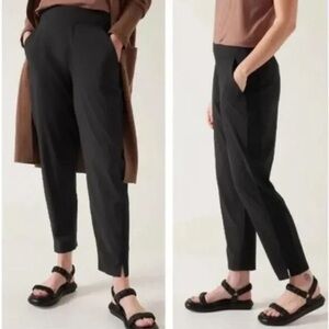 Athleta Brooklyn Ankle Pant Semi Fitted Mid Rise Black Stretch Plus Size 20